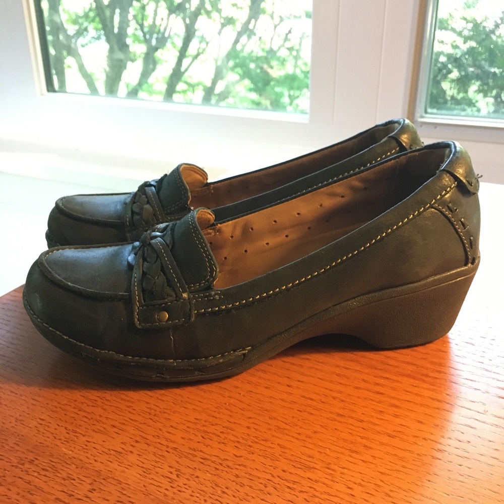 Clarks Unstructured | black genuine leather loafer